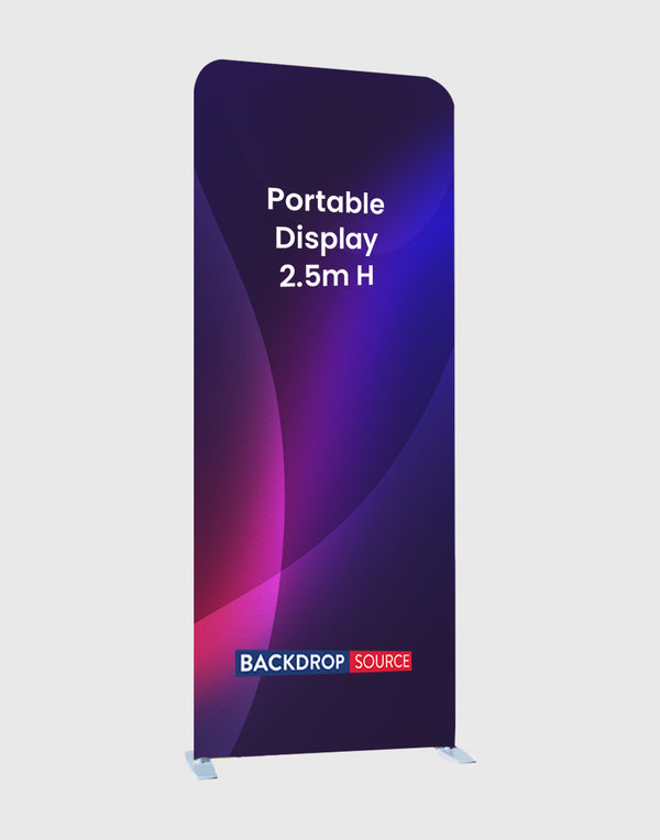 Portable 2.5m H High Fabric Exhibit Display