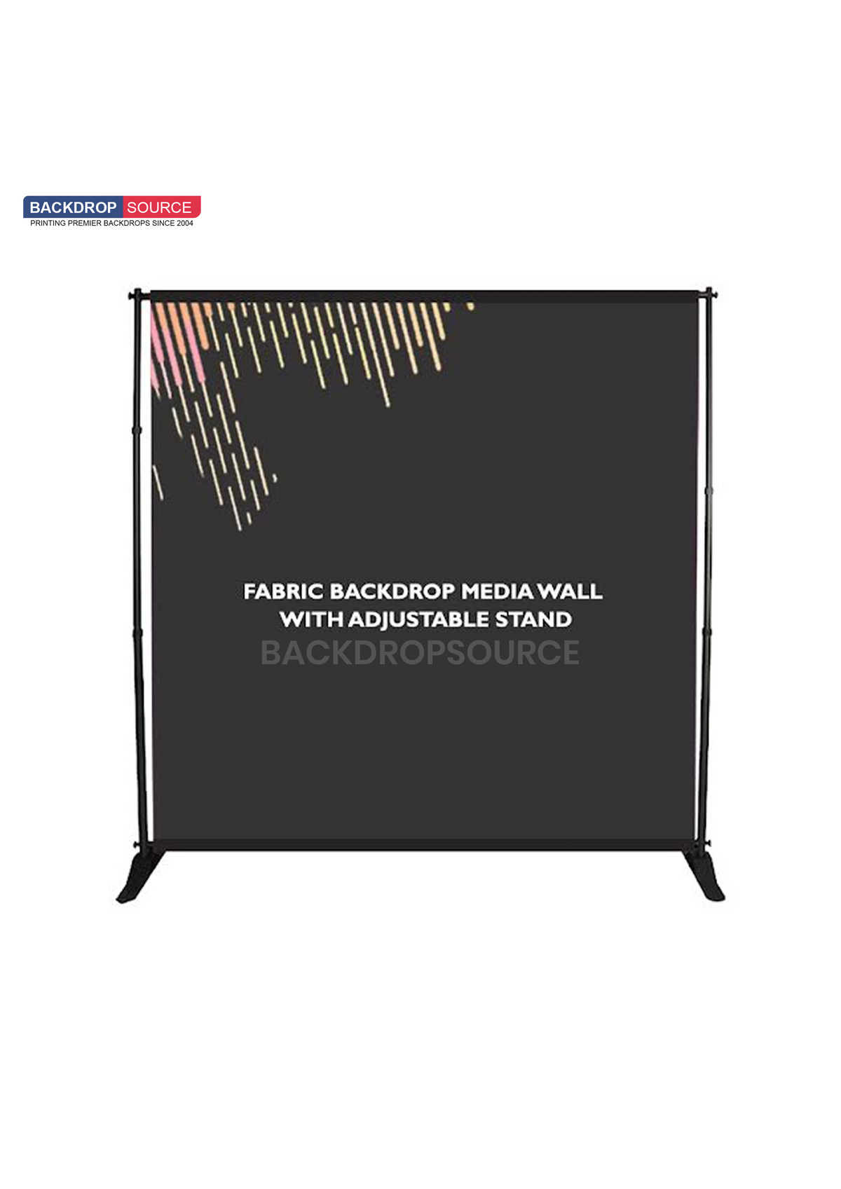 Fabric Media Wall Backdrop with Adjustable Stand