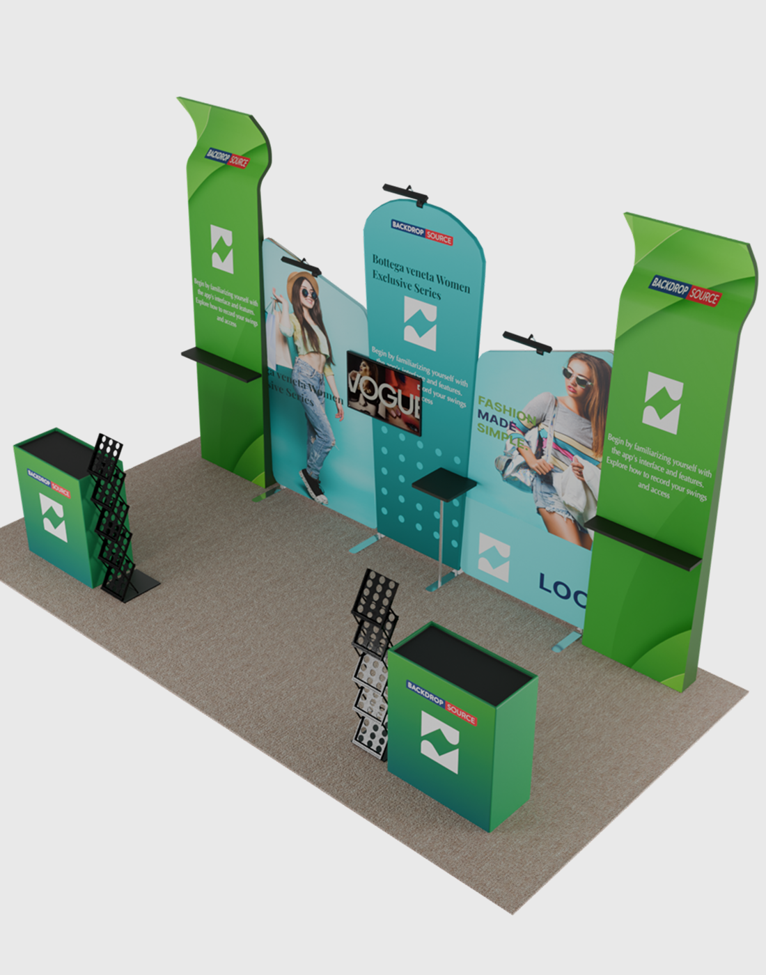Portable Exhibit Display 3m x 6m - Model 4