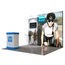 3x3m Fabric Wall Booth Kit with 2 TV Mounts