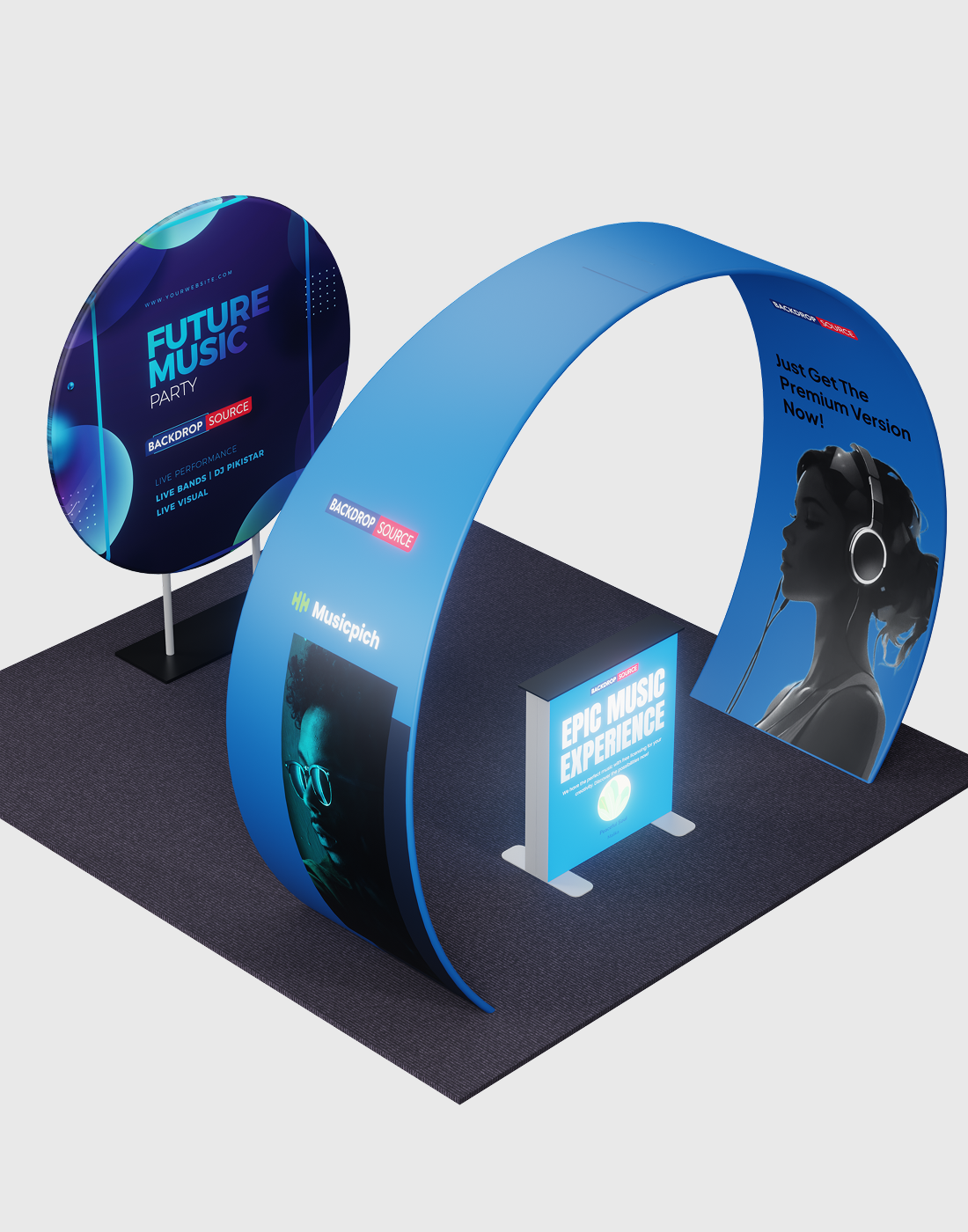 Portable Exhibit Display 3m x 3m - Model 33