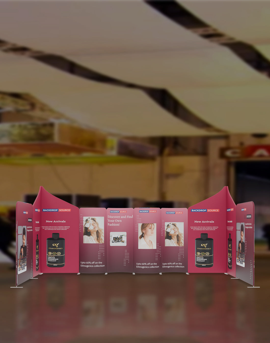 Magnetic Fabric Booth Display - Model 2 (6m x 6m)
