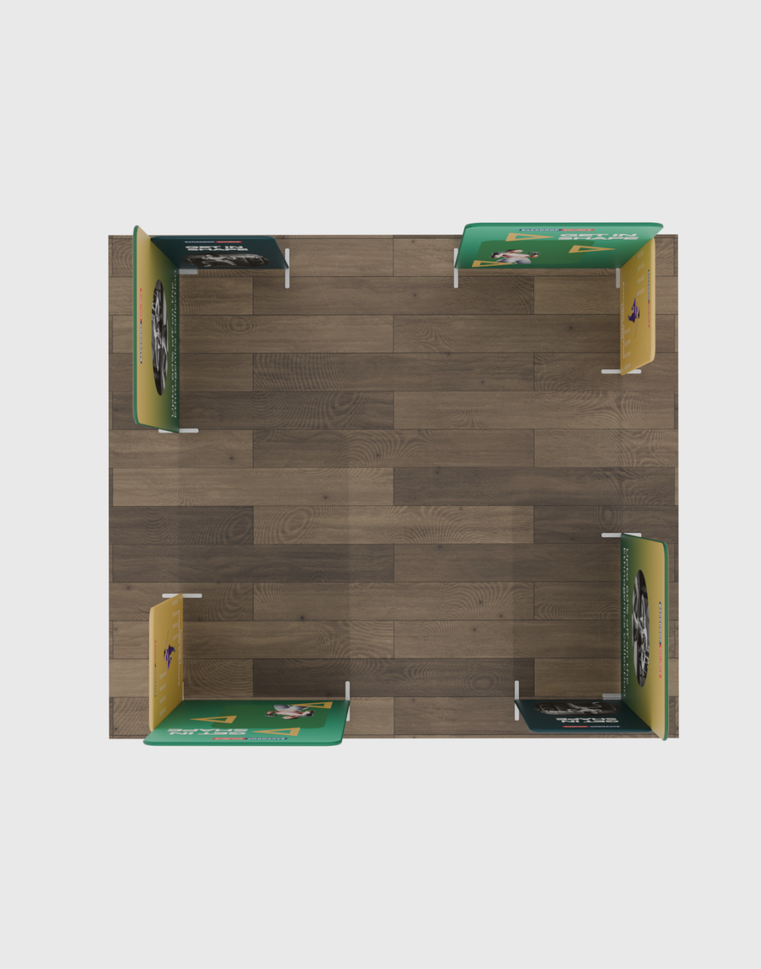 Magnetic Fabric Booth Display - Model 4 (6m x 6m)