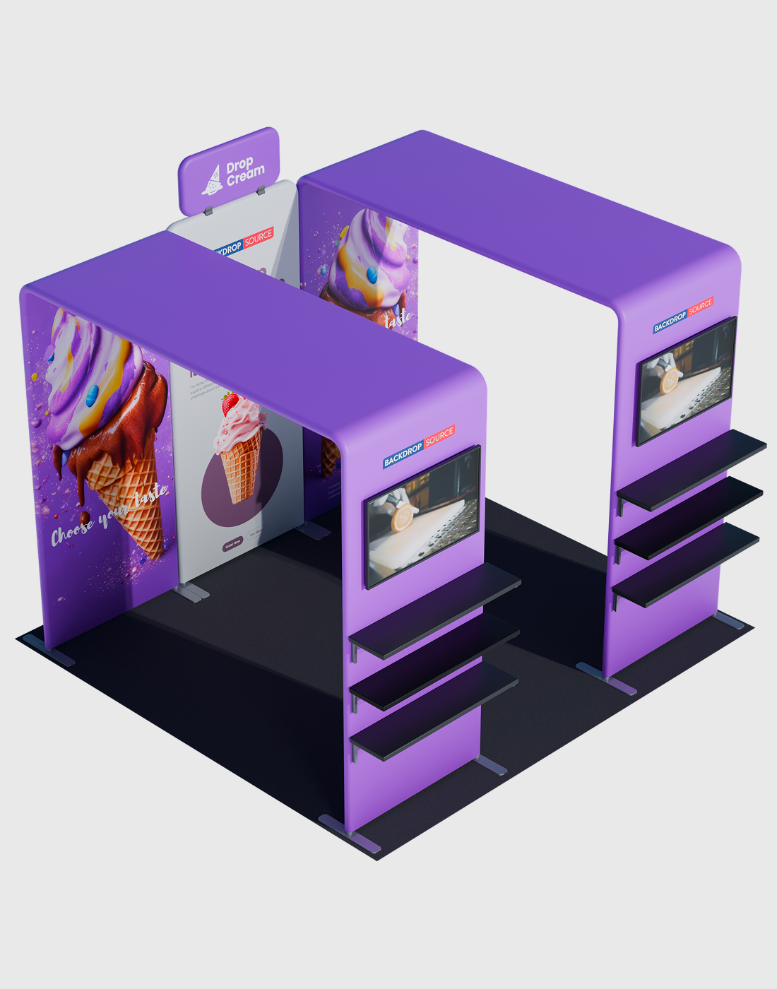 Portable Exhibit Display 3m x 3m - Model 35