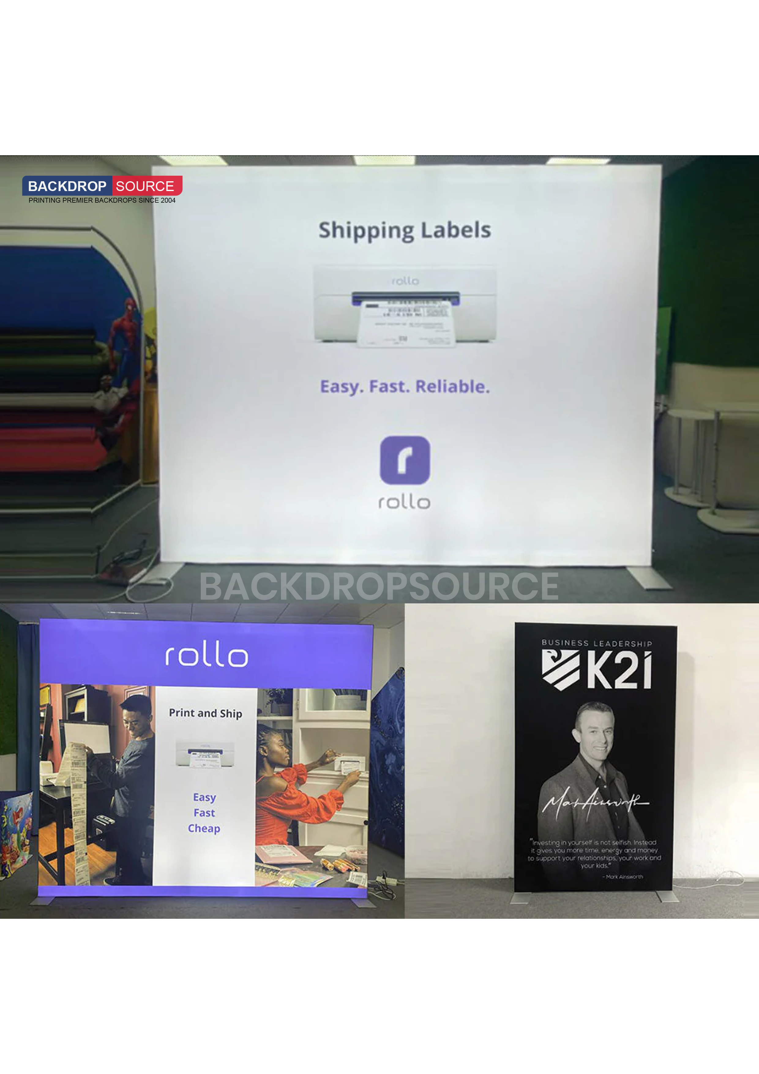 SEG Frameless Fabric LED Light Box Display - 1.2m W x 2m H