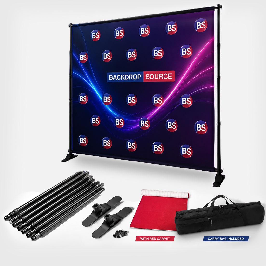 Step and Repeat Backdrop with Stand – Event Media Wall