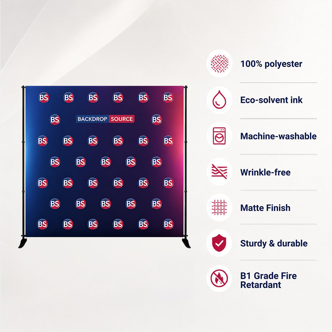 Step and Repeat Backdrop with Stand – Event Media Wall