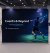 Premium Straight Fabric Wall with LED Spotlights