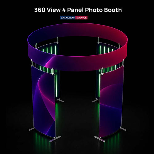 360 View 4 Panel Photo booth Enclosure
