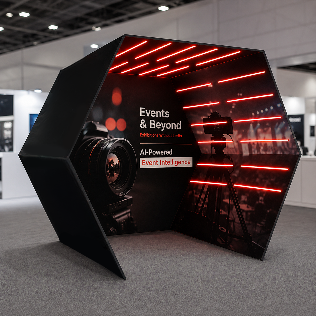 Hexagonal Vogue Booth Enclosure