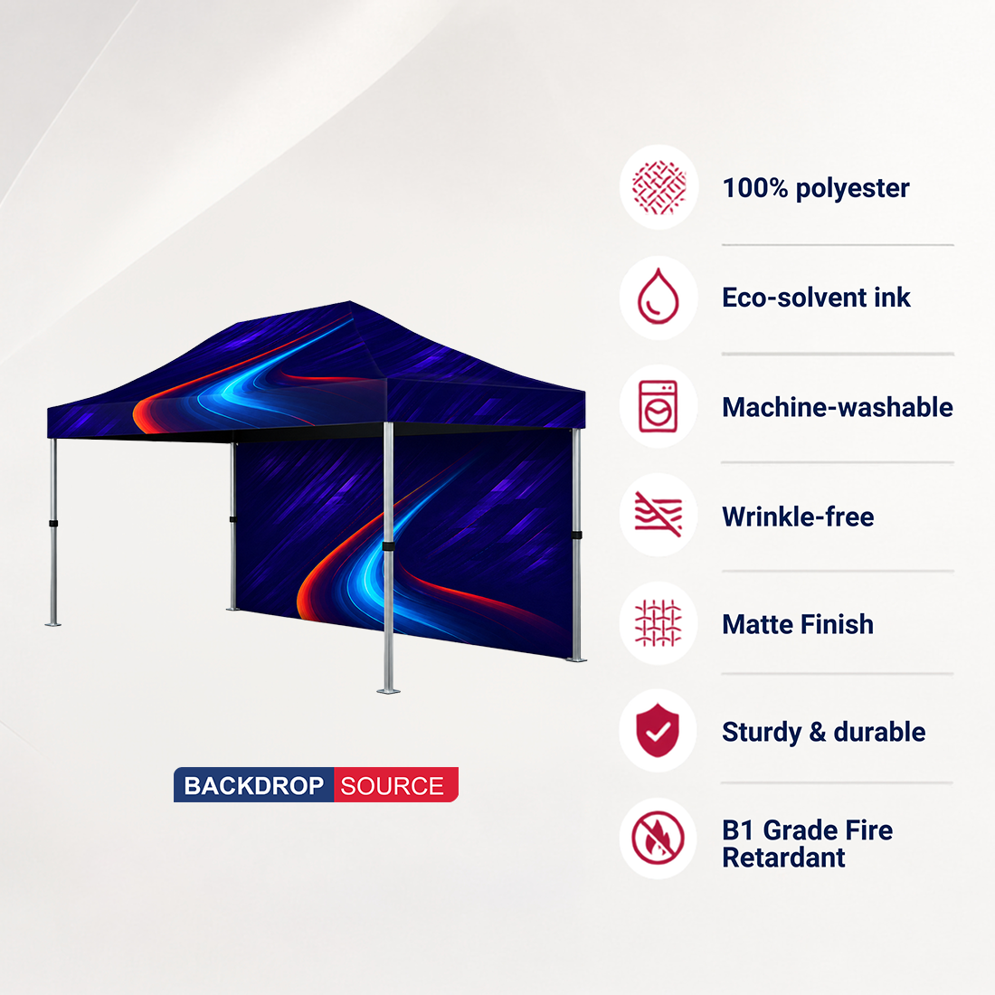 Heavy Duty Fabric Canopy Tent – (4.5m W x 3m H )