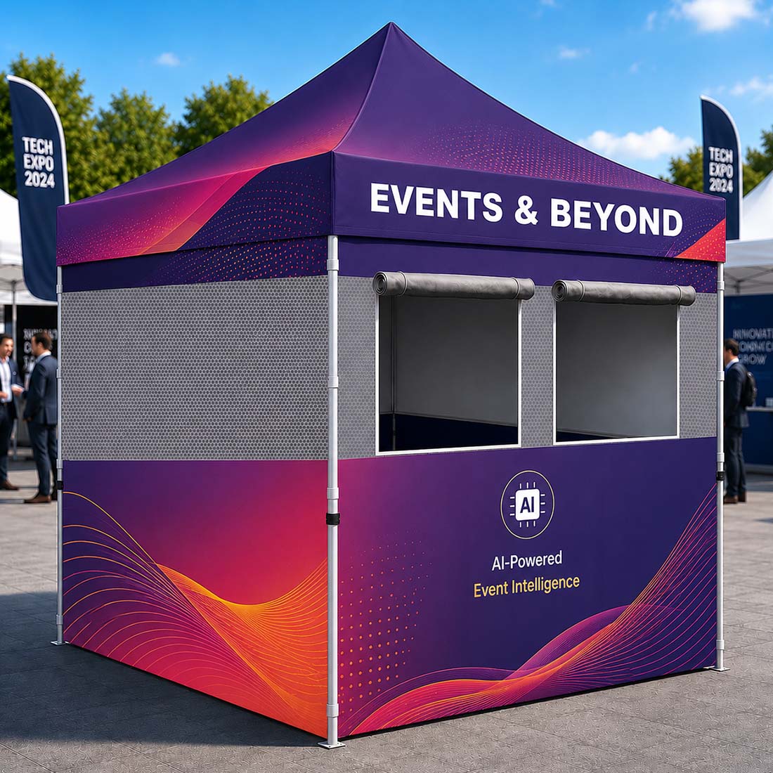 3m x 3m Fabric Food Booth Canopy Tent