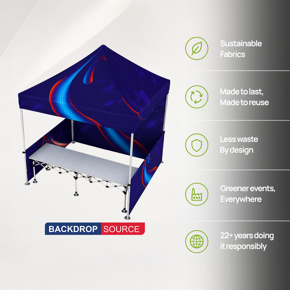 3m x 3m Fabric Canopy Kit A4 with Folding Table
