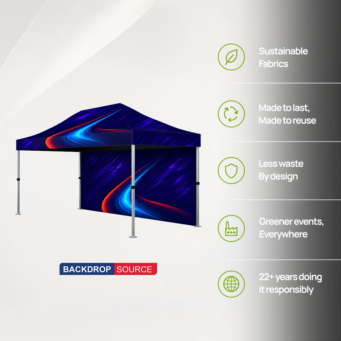 Heavy Duty Fabric Canopy Tent – (4.5m W x 3m H )