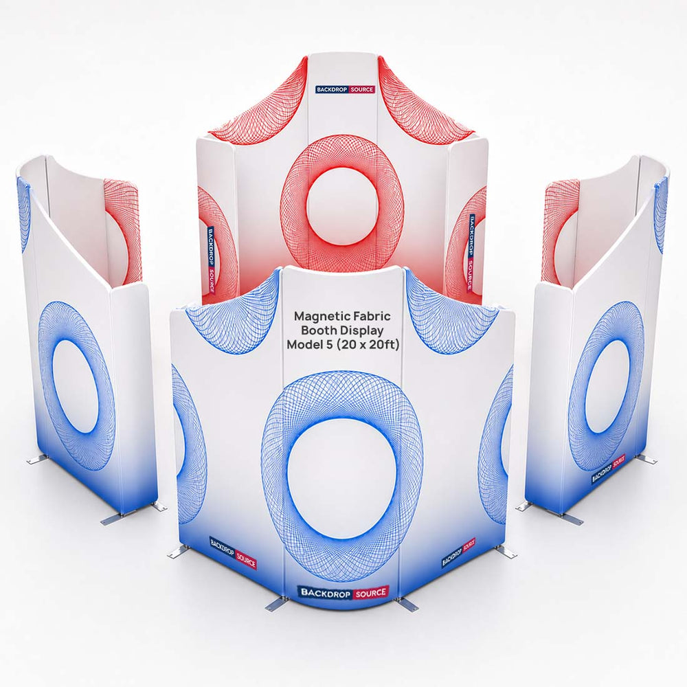 Magnetic Fabric Booth Display - Model 5 (6m x 6m)