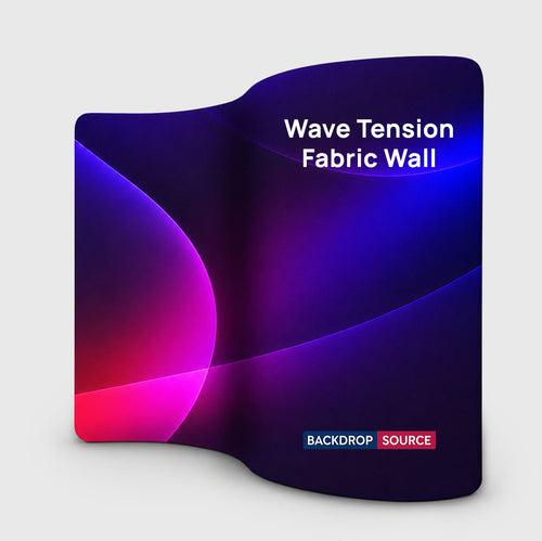 S Shape Wave Fabric Display Wall – Tension Media Wall