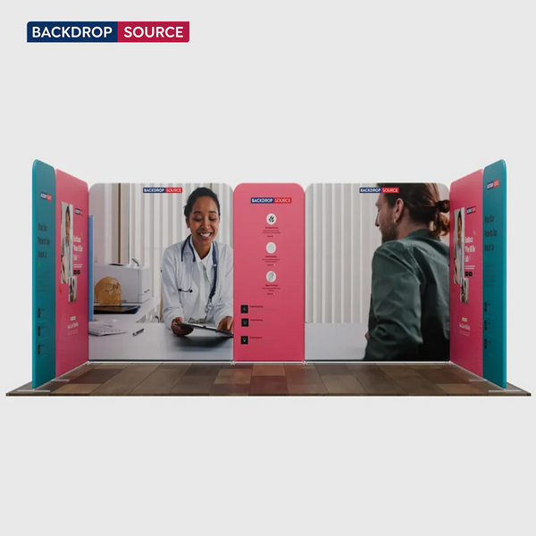 Magnetic Fabric Booth Display - Model 1 (5m x 3m)