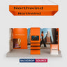3x6m Magnetic Booth Kit with L-Shape TV Tower & Hanging Banner