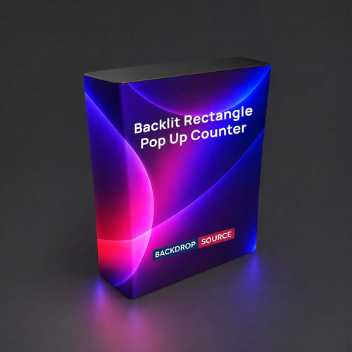 Backlit Fabric Rectangle Pop Up Counter