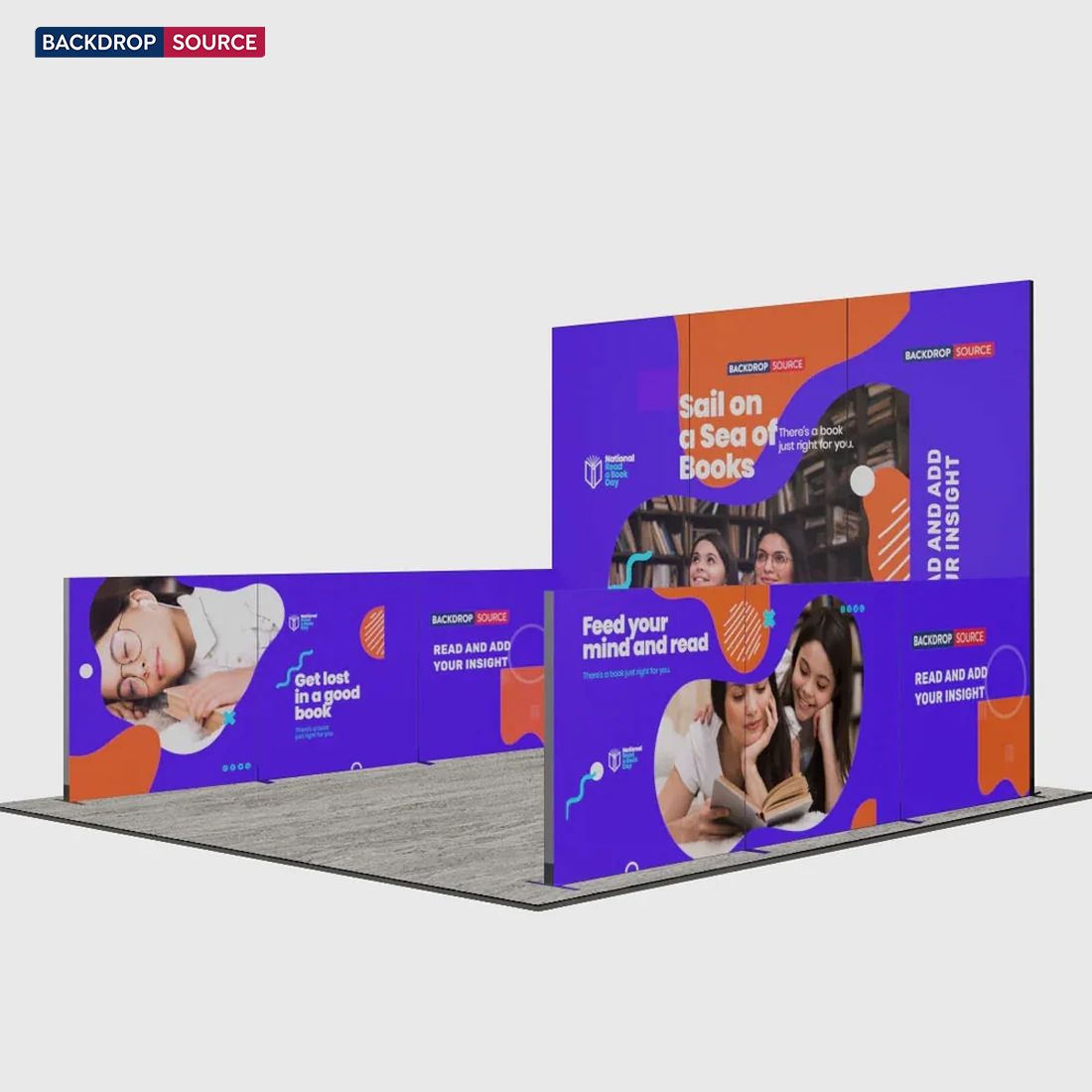 3m Folding SEG Booth Kit with U-Shape Wall & 6 Sidewalls