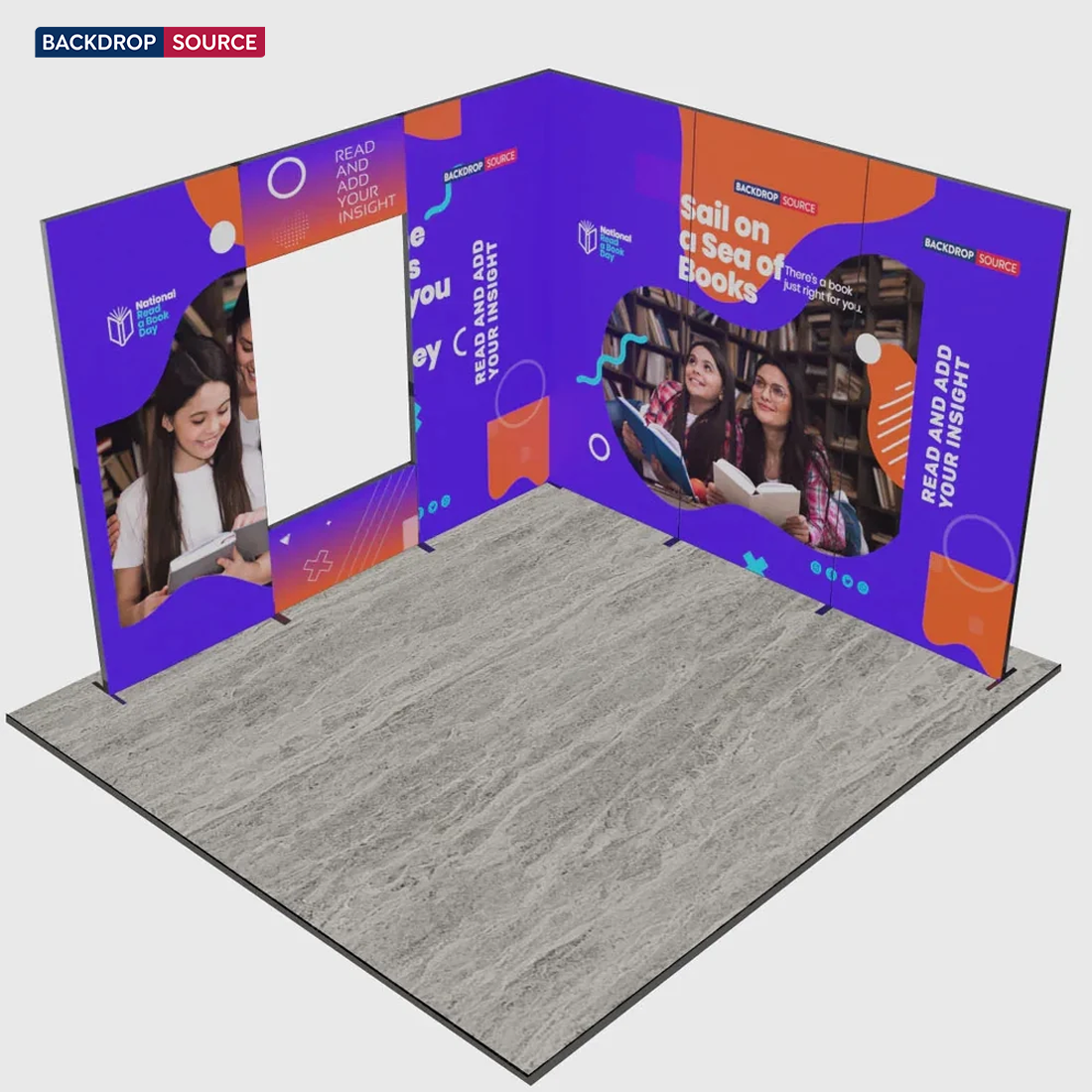 3m Folding SEG Backwall Kit with Short Side Returns