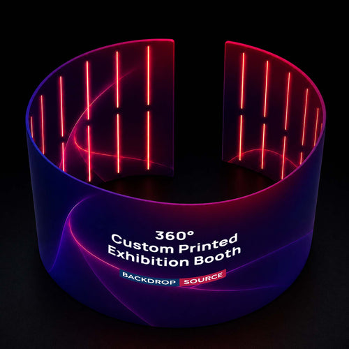 360° Custom Printed Exhibition Booth with LED lights