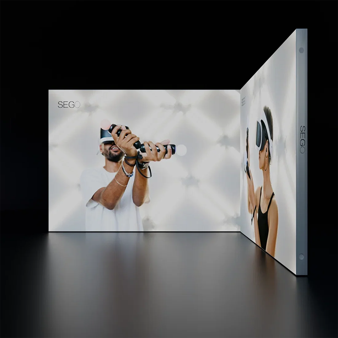 3x3m Backlit SEGO L-Shape Lightbox Wall Kit