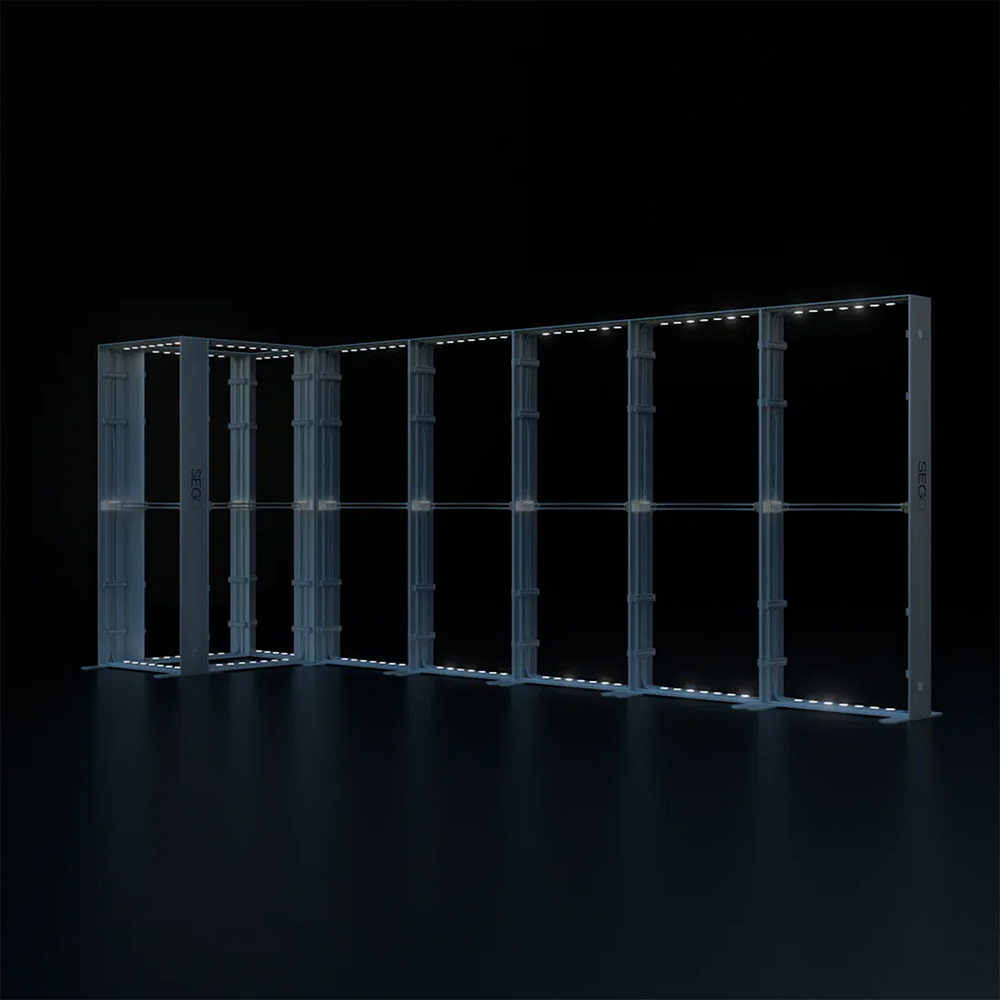 6x3m Backlit SEGO Lightbox Wall with 9 Panels