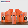 5x5m Magnetic Fabric Booth Wall with Curved & Slope Panels