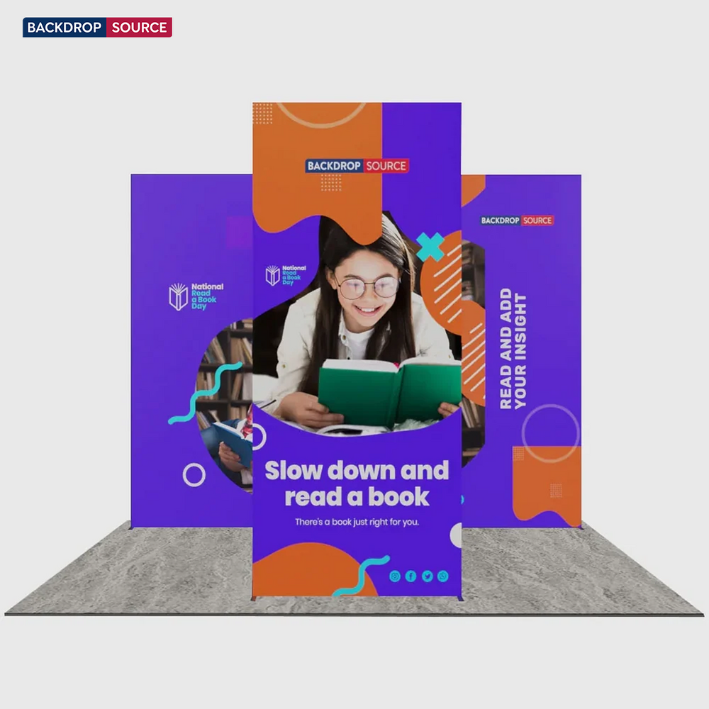 3m Folding SEG Backwall Kit with L-Arch Front & Top