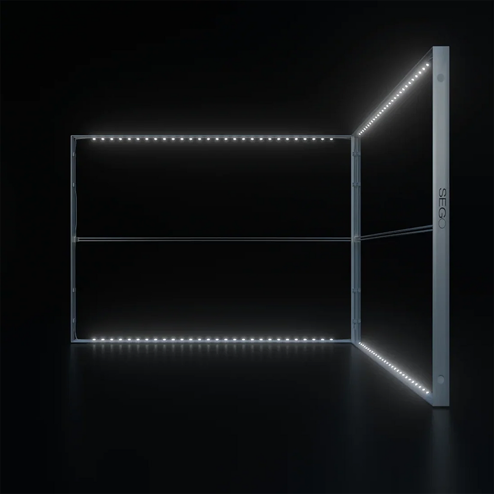 3x3m Backlit SEGO L-Shape Lightbox Wall Kit