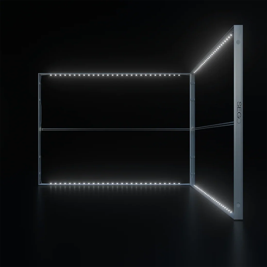 3x3m Backlit SEGO L-Shape Lightbox Wall Kit