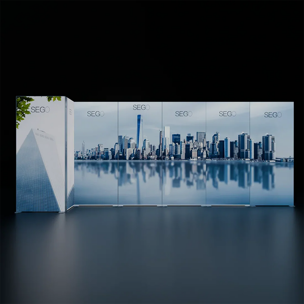 6x3m Backlit SEGO Lightbox Wall with 9 Panels