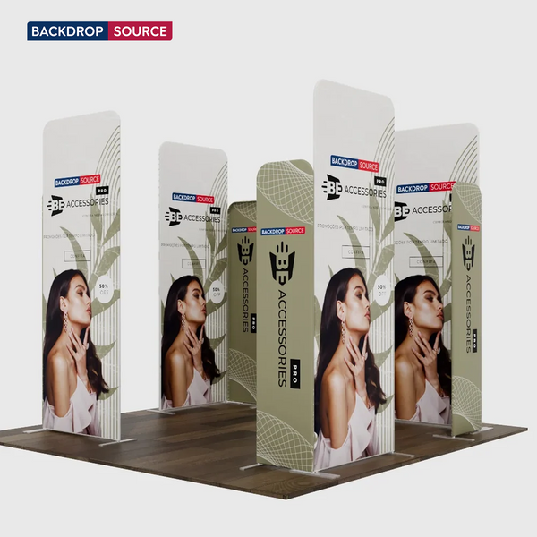 Magnetic Fabric Booth Display - Model 4 (3m x 3m)