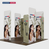 3x3m Magnetic Fabric Booth Wall with 8 Panels