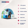 3x3m Round Arch Booth Kit with Shelving & Counter