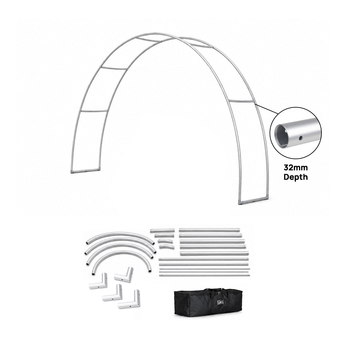 C Shape Tension Fabric Arch - 6m
