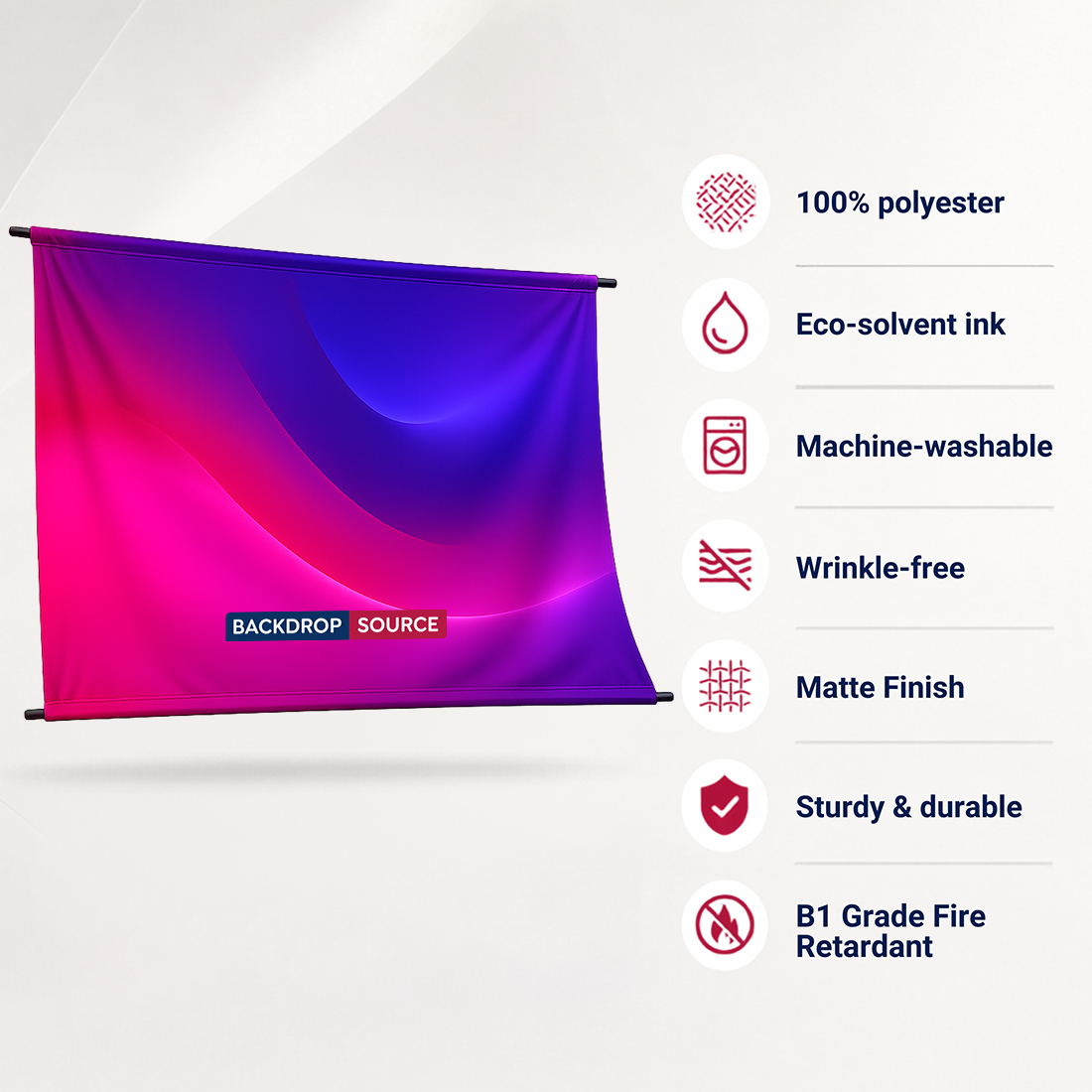 Duplex Blockout Polyester Backdrop (260 GSM)
