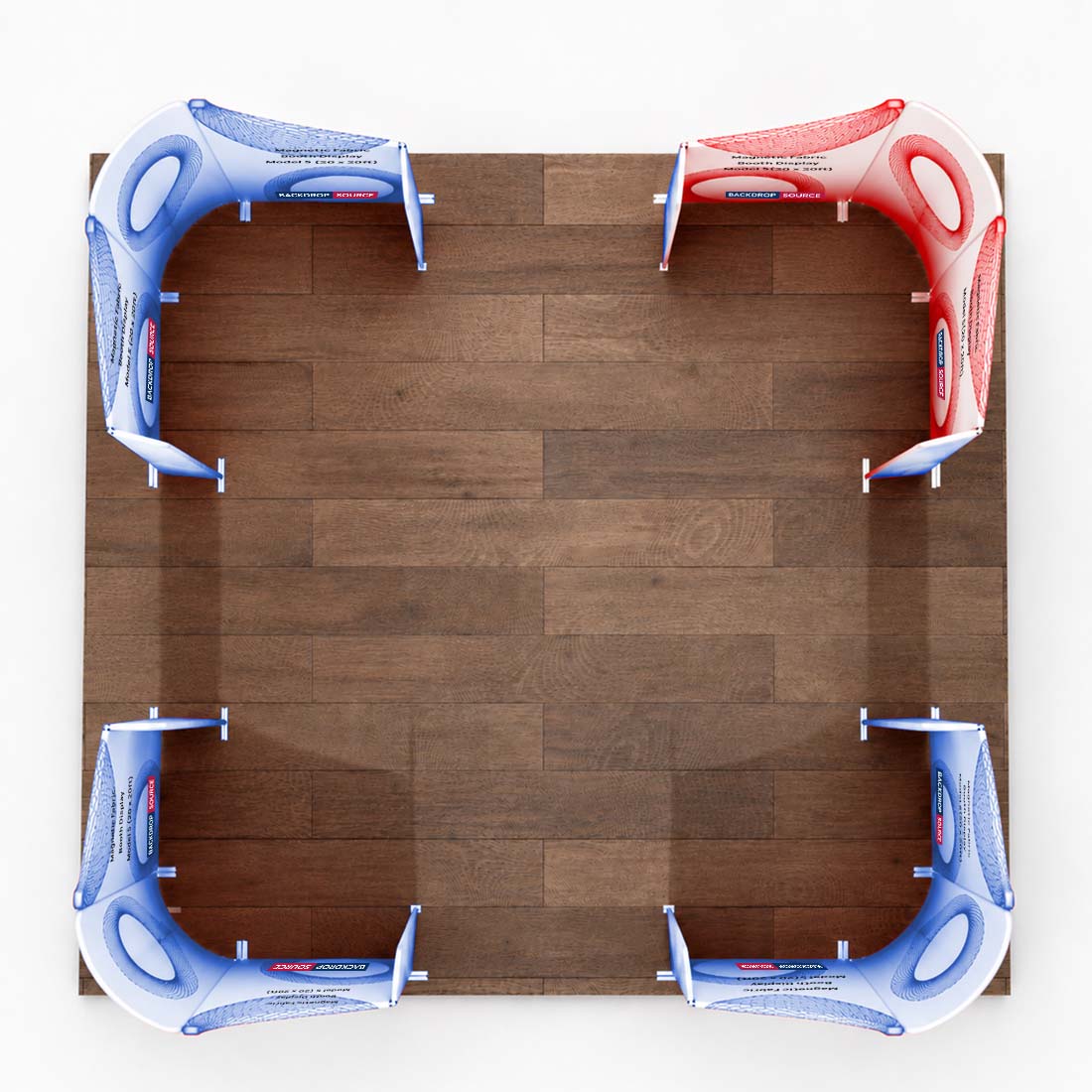 Magnetic Fabric Booth Display - Model 5 (6m x 6m)