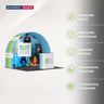 3x3m Round Arch Booth Kit with Shelving & Counter