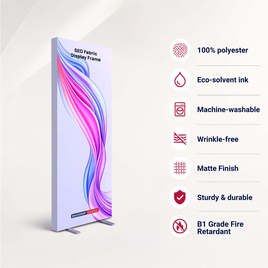 60mm Depth SEG Fabric Display Frame – Aluminum Profile