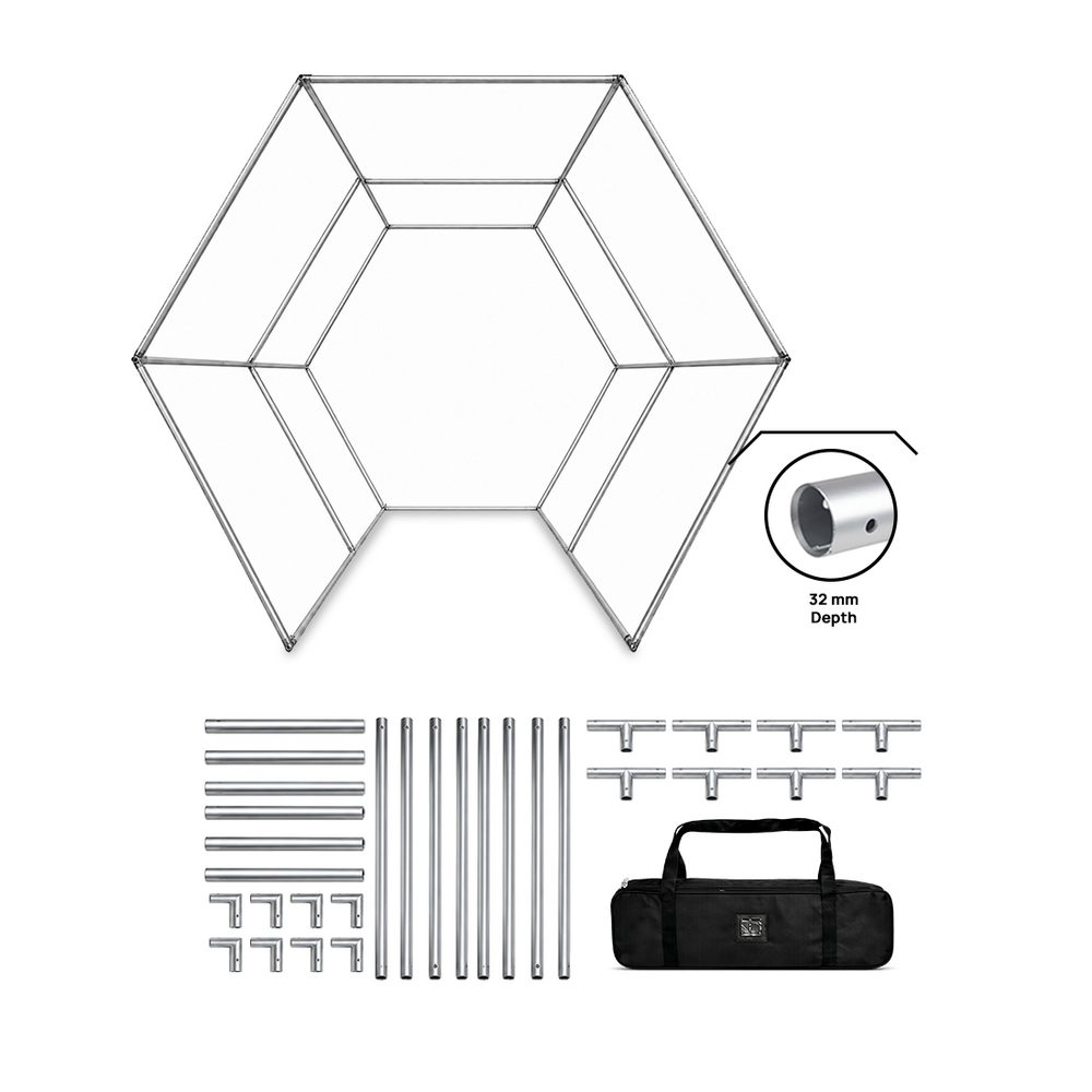 Hexagonal Vogue Booth Enclosure