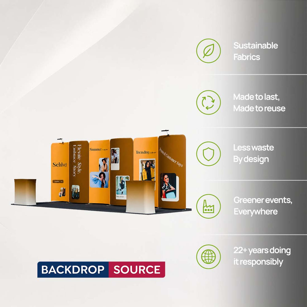 Portable Exhibit Display 3m x 6m - Model 17