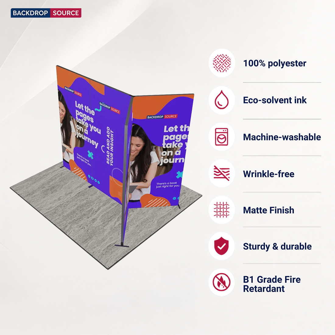 2m Folding SEG Booth Kit with Cross-Wall Wings