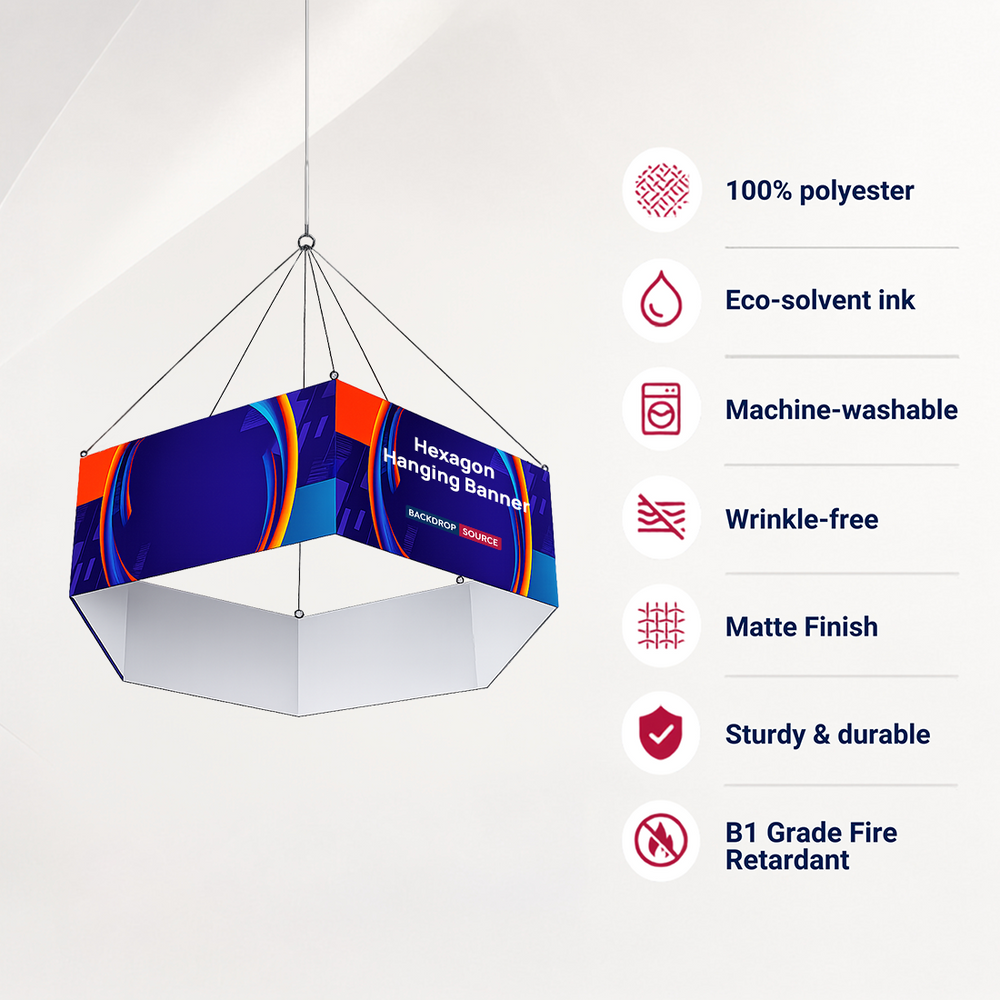 Sky Tube Hexagon Hanging Banner