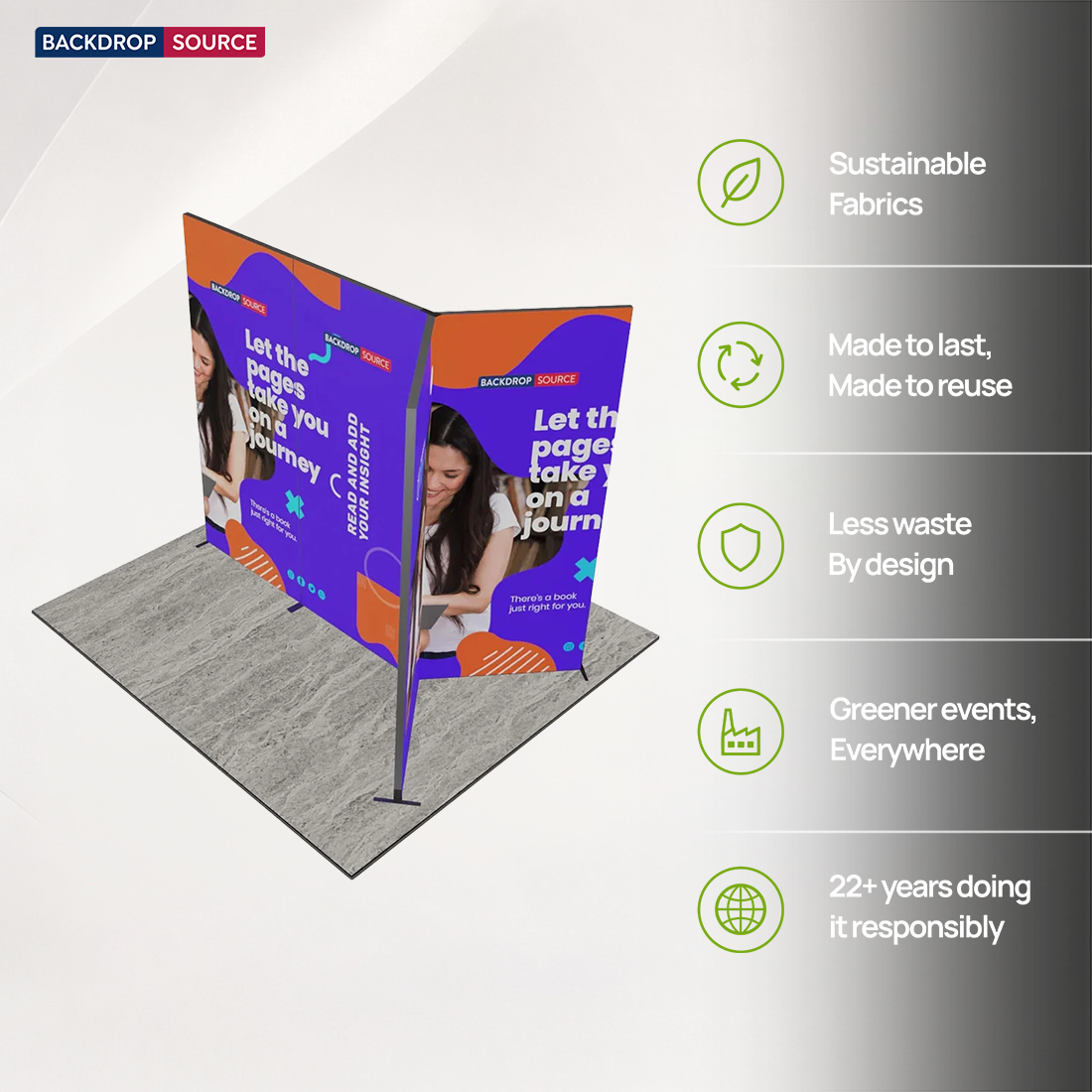 2m Folding SEG Booth Kit with Cross-Wall Wings