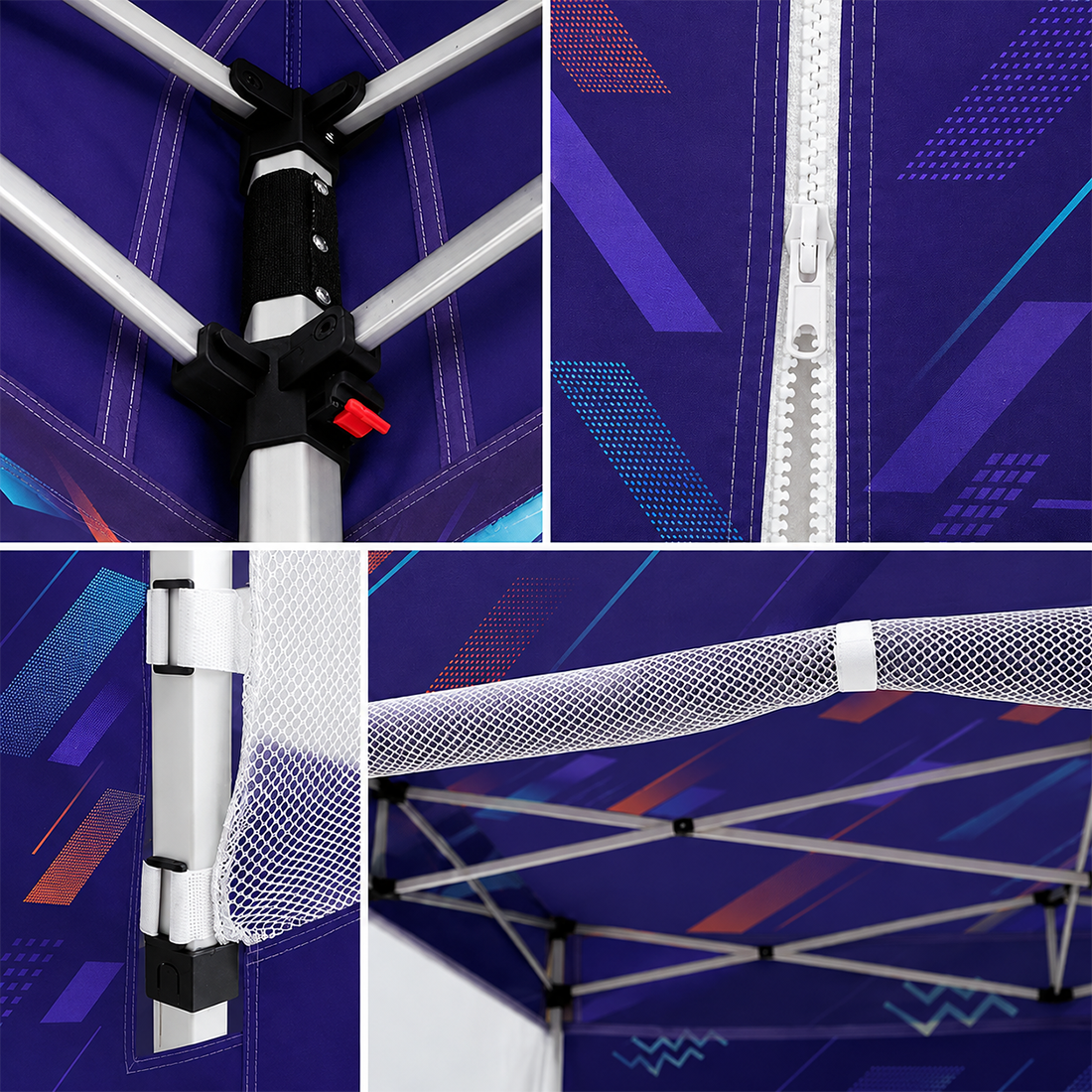 3m x 3m Fabric Event Tent with Folding Counter Table