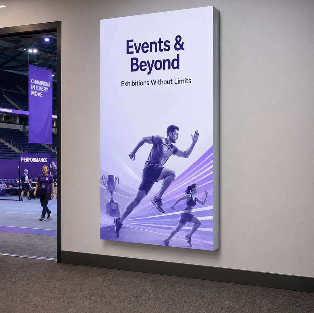 Non-Backlit Wall-Mounted SEG Fabric display - 40mm Depth