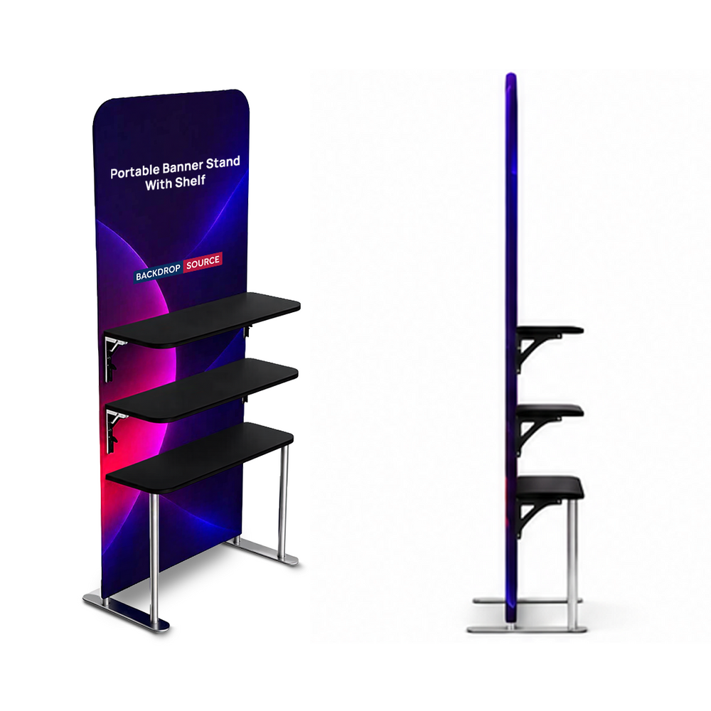 Portable Fabric Display Shelves