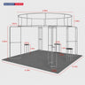6x6m Island Booth with 3D Media Walls & 3 Counters